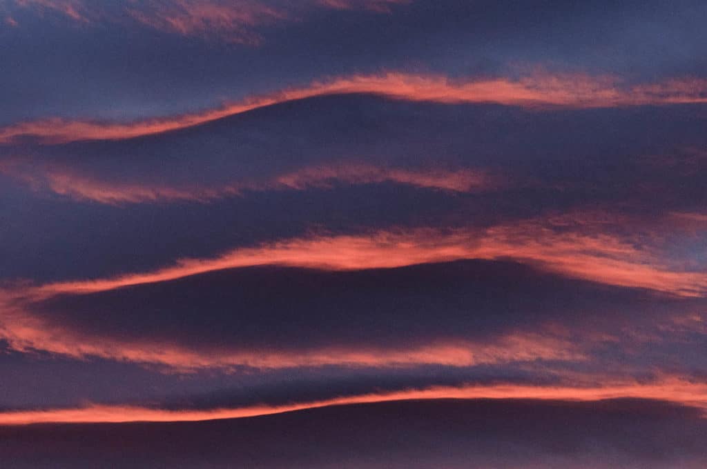 pink waves on clouds